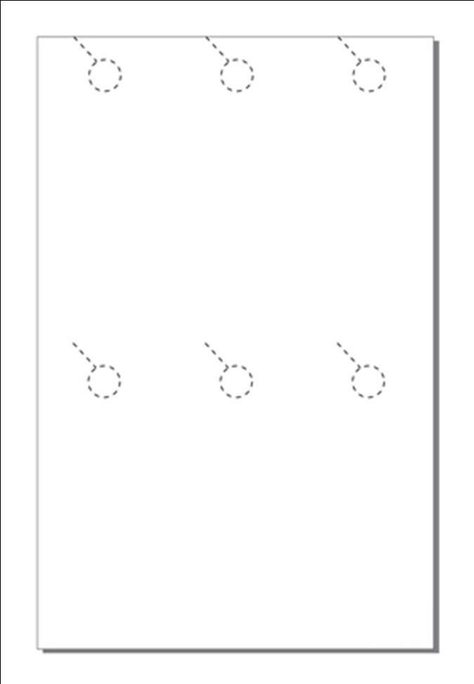 Blank Door Hanger 3-2/3 x 8-1/2 Inches 6-Up on 17x11 White Vellum 250 Sheets