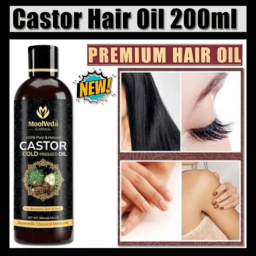 Organic Castor Oil (6.7 Oz) | Cold Pressed, Hexane Free,