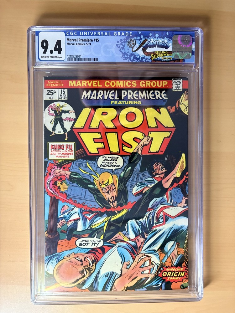 Marvel Premiere #15 CGC 9.4 GRADED 1st app & origin Iron Fist Marvel Comics 1974