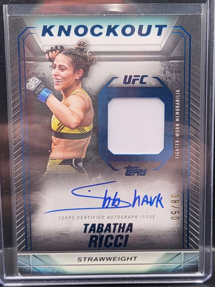 2024 Topps UFC Knockout Tabatha Ricci- KNOCKOUT AUTOGRAPH RELIC BLUE /50