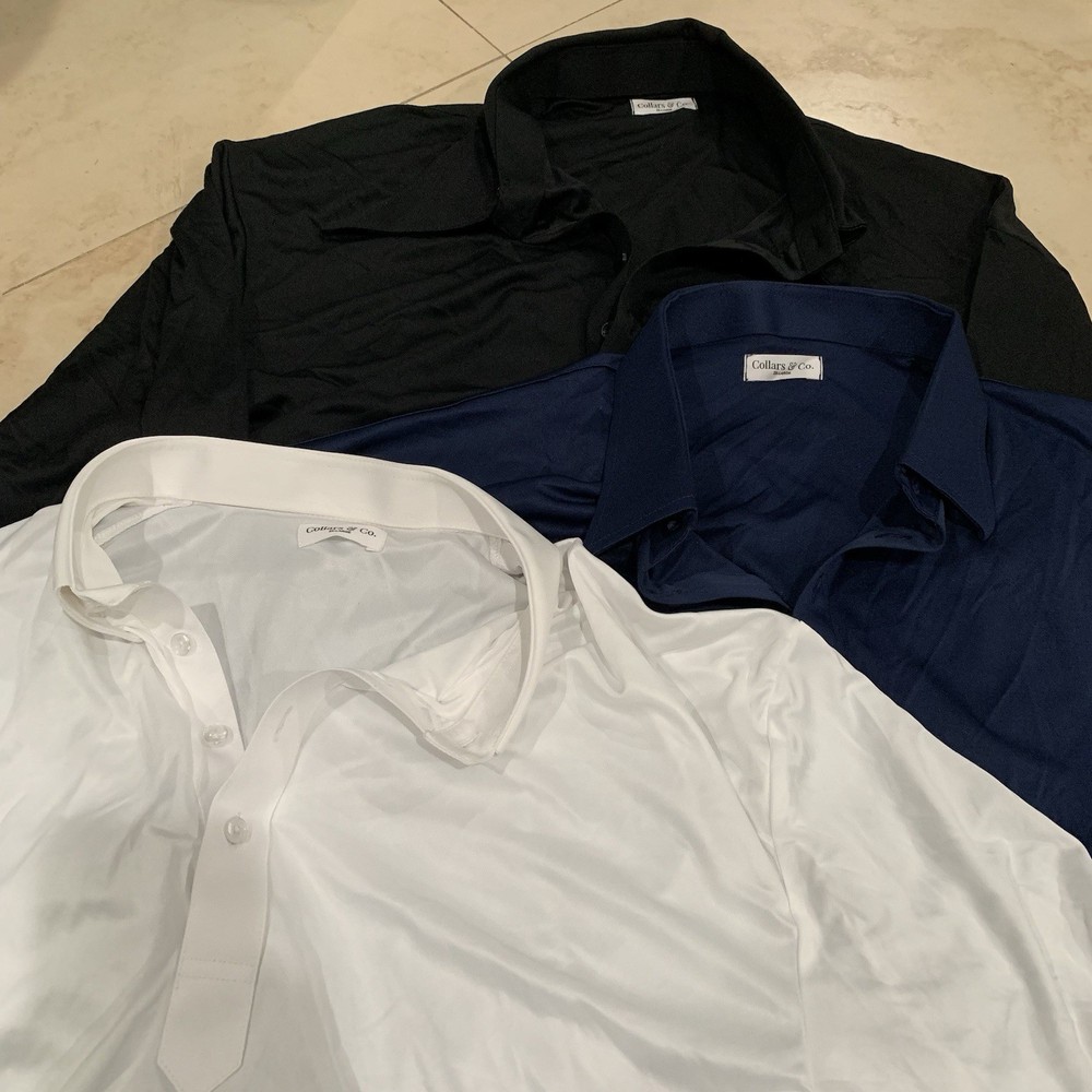 Collars & Co Shirt Mens Size 2XL XXL Lot of 3 Dress Collar Polo Button