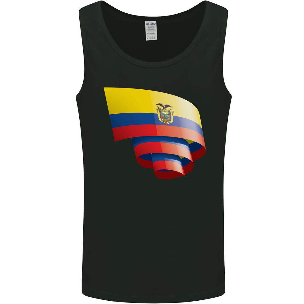 Curled Ecuador Flag Ecuadorian Day Football Mens Vest Tank Top