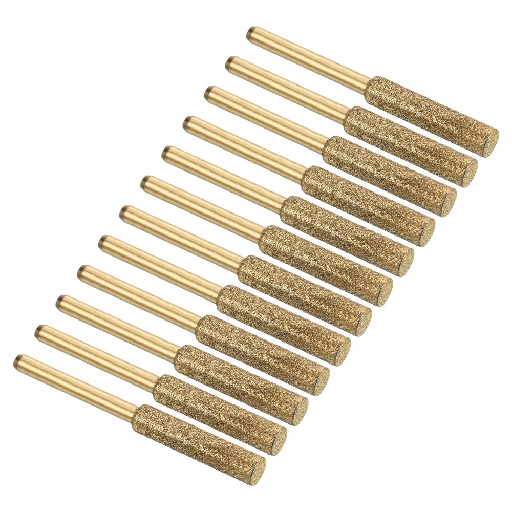 3/16 Inch Diamond Chainsaw Sharpener with 12 Pack Titanium Plated Golden Stones
