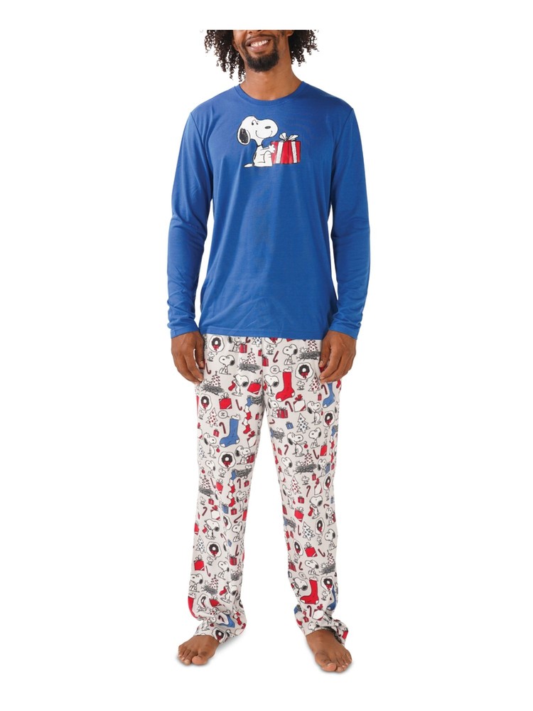 HYBRID APPAREL Mens Gray Top Straight leg Pants Fleece Pajamas S