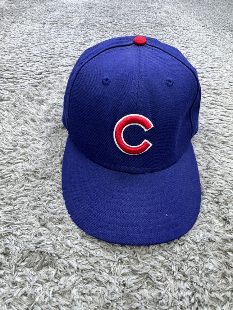 VTG New Era Chicago Cubs Hat 7 1/8 Wool 59Fifty MLB Authentic Collection USA