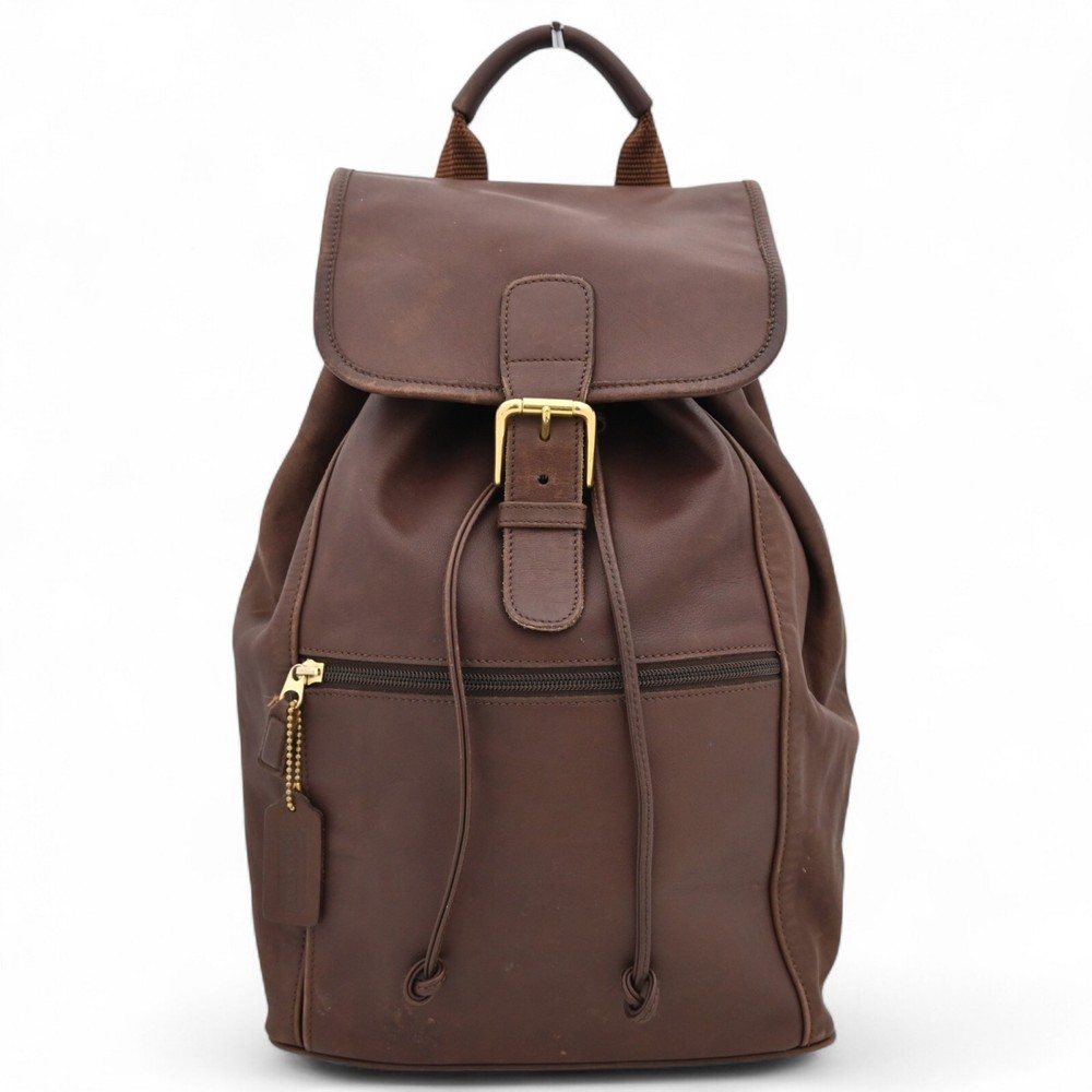 Auth Coach Leather Backpack Brown Rucksack co8710be