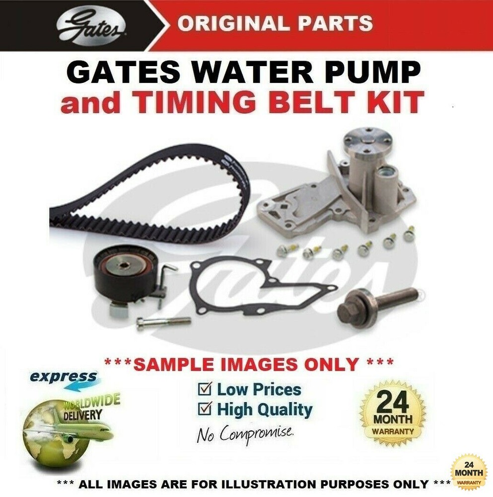 GATES WATER PUMP & TIMING BELT KIT for FORD FOCUS Saloon 1.6 Flexifuel 2013->