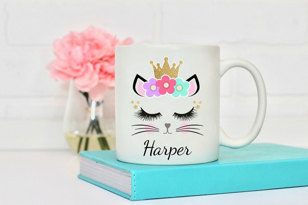 Cat Mom Mug Personalized Cat Mama Name Mug Pet Cat Animal Lover Gift Gift For