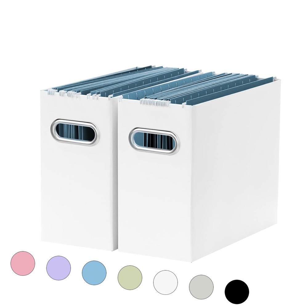 File Organizer, Small Storage Box, Cardboard File Folder Organizer, Collapsible