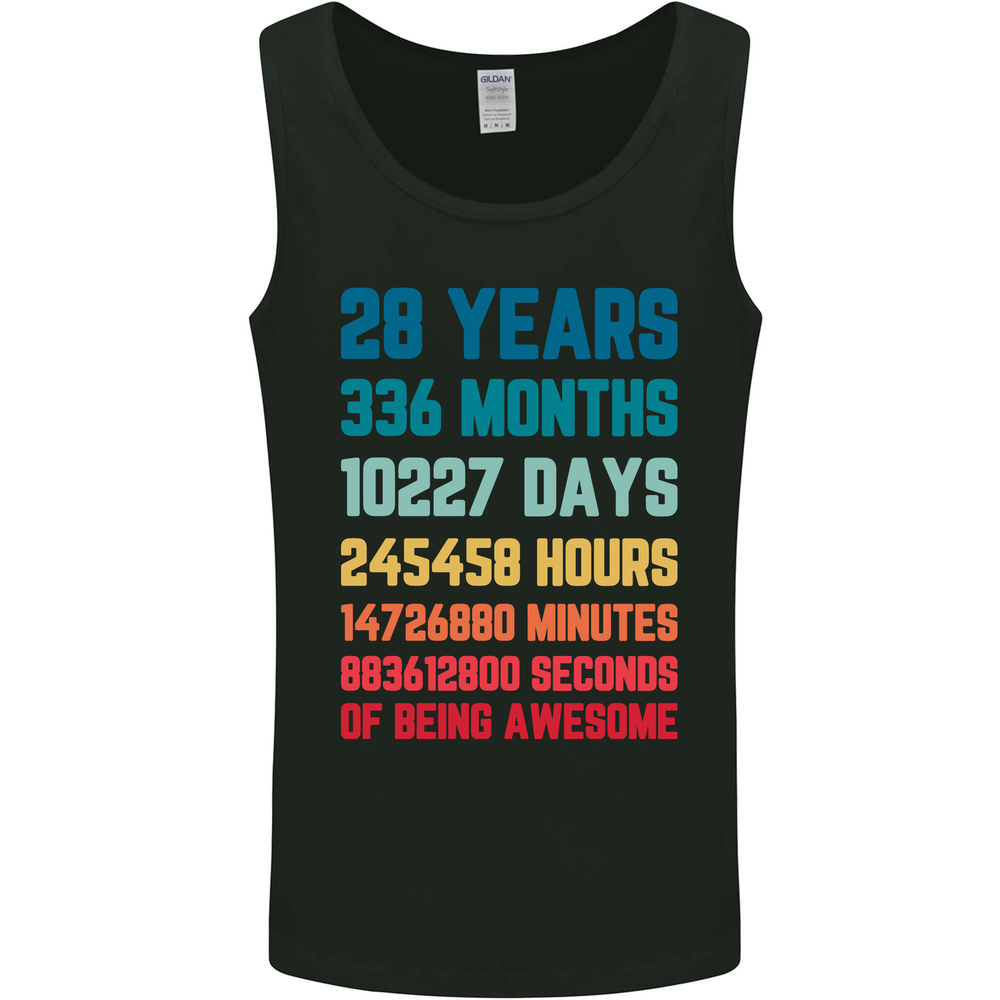 28th Birthday 28 Year Old Mens Vest Tank Top