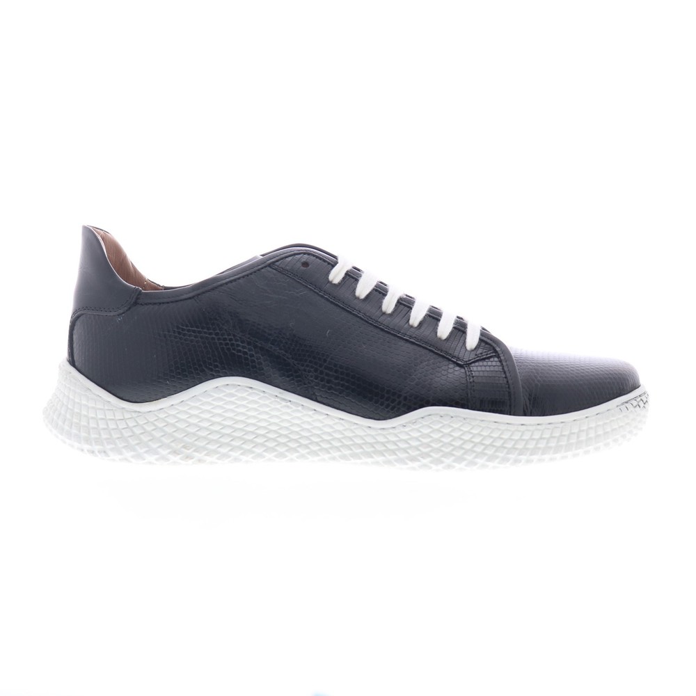 Mezlan Mez218 Mens Black Leather Lace Up Lifestyle Sneakers Shoes 10