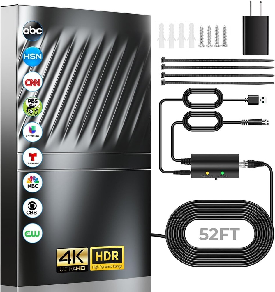 3000+ Miles Range TV Antenna-2025 Upgraded Digital Antenna for Smart TV Indoo...