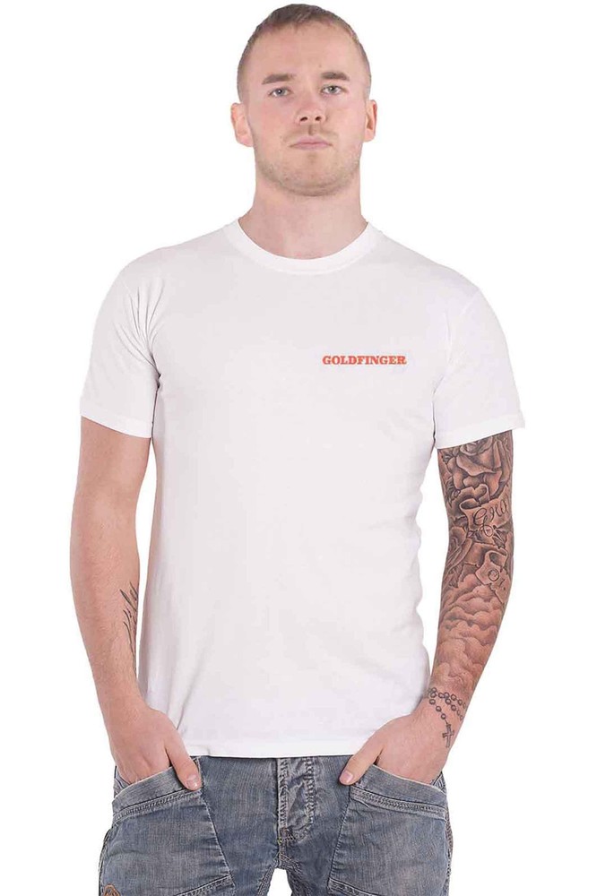 Official James Bond 007 Goldfinger Profile Men's White T-Shirt