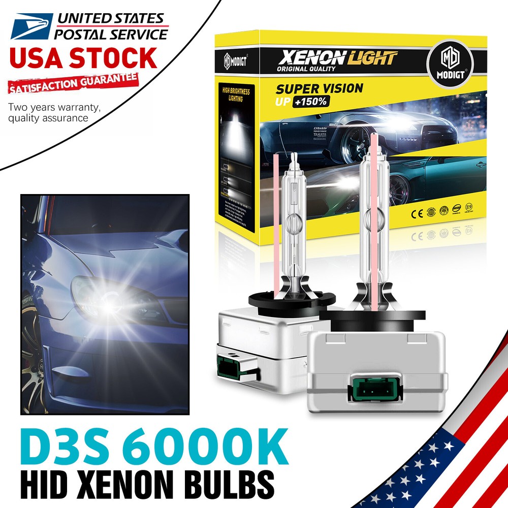2X HID Headlight Bulbs 35W Replace D3S HID Xenon Super White Conversion Kit NEW