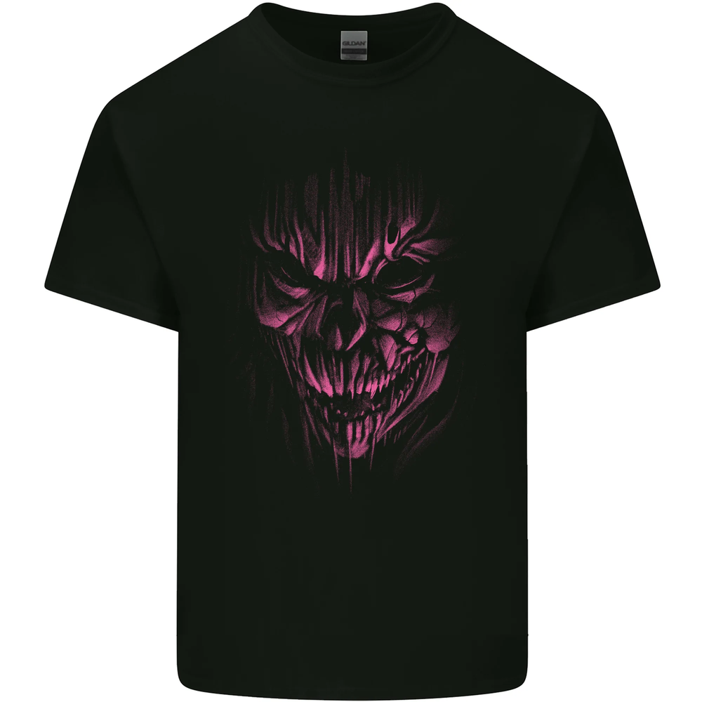 Demon Skull Devil Satan Grim Reaper Gothic Mens Cotton T-Shirt Tee Top