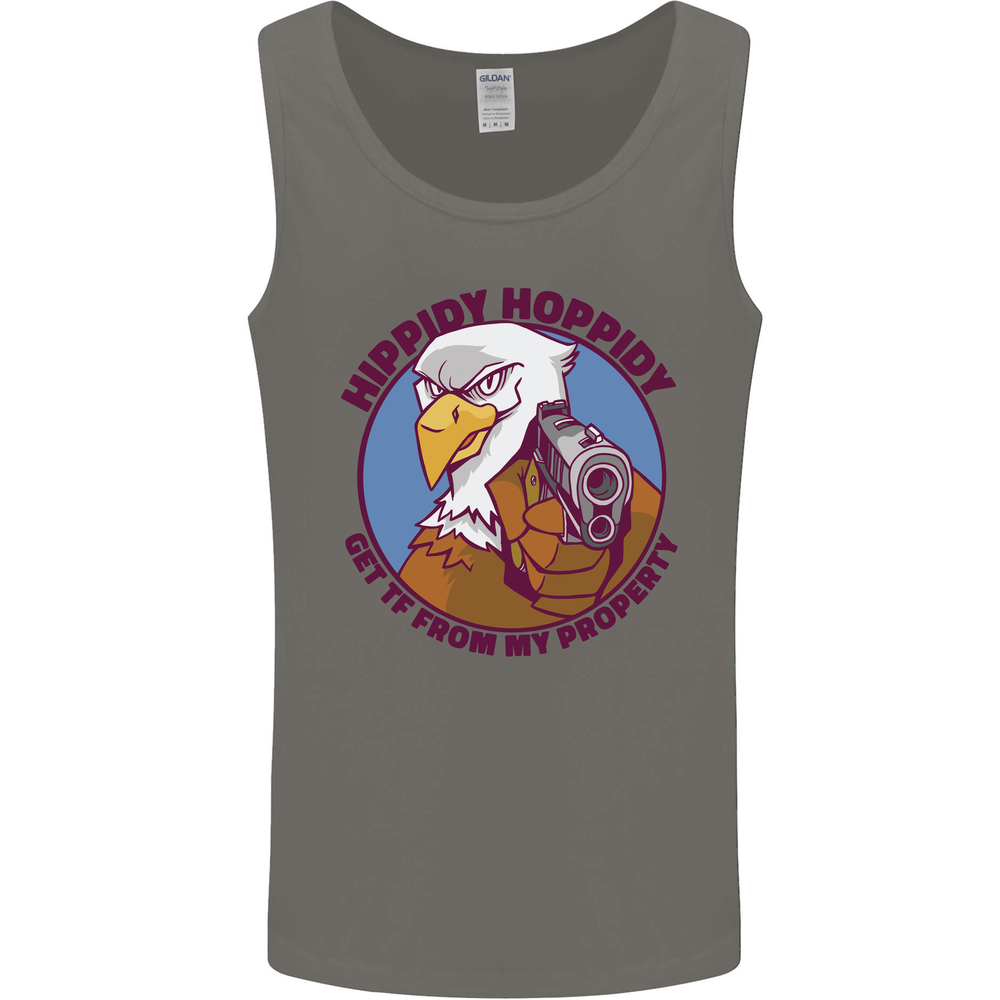 Hippidy Hoppidy Get Off My Property Gun Rights Mens Vest Tank Top