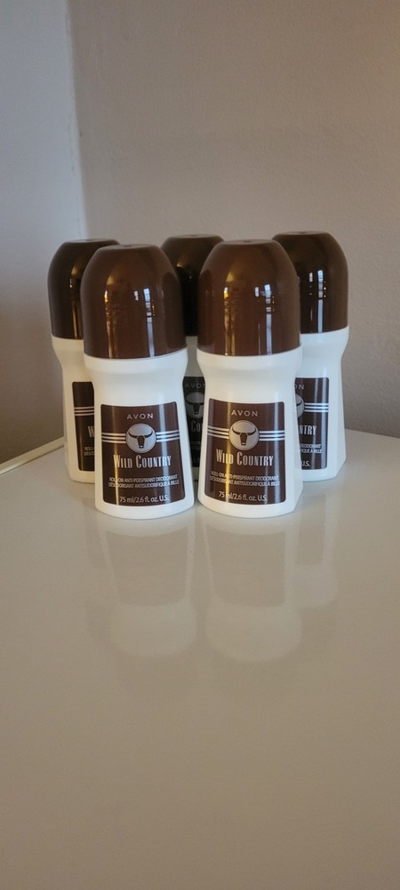 Avon Wild Country Roll-On Anti-Perspirant/Deodorant 2.6 oz Lot Of 5