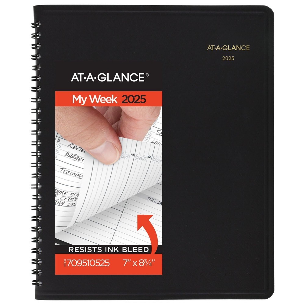 AT-A-GLANCE 2025 Appointment Book Planner, Weekly, 7