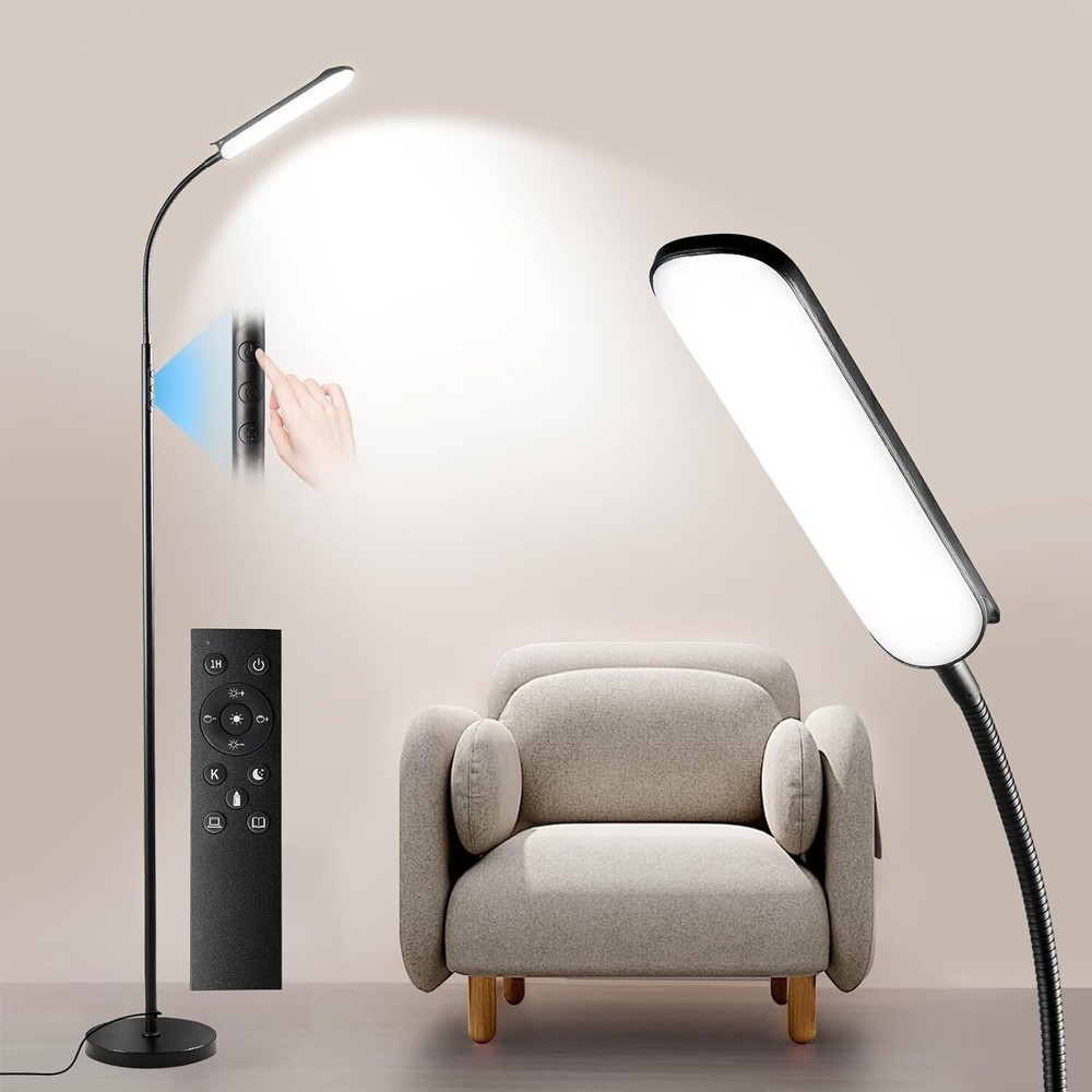 Dimmable LED Floor Lamp, Super Bright Reading Lamps Standing lamp 18W