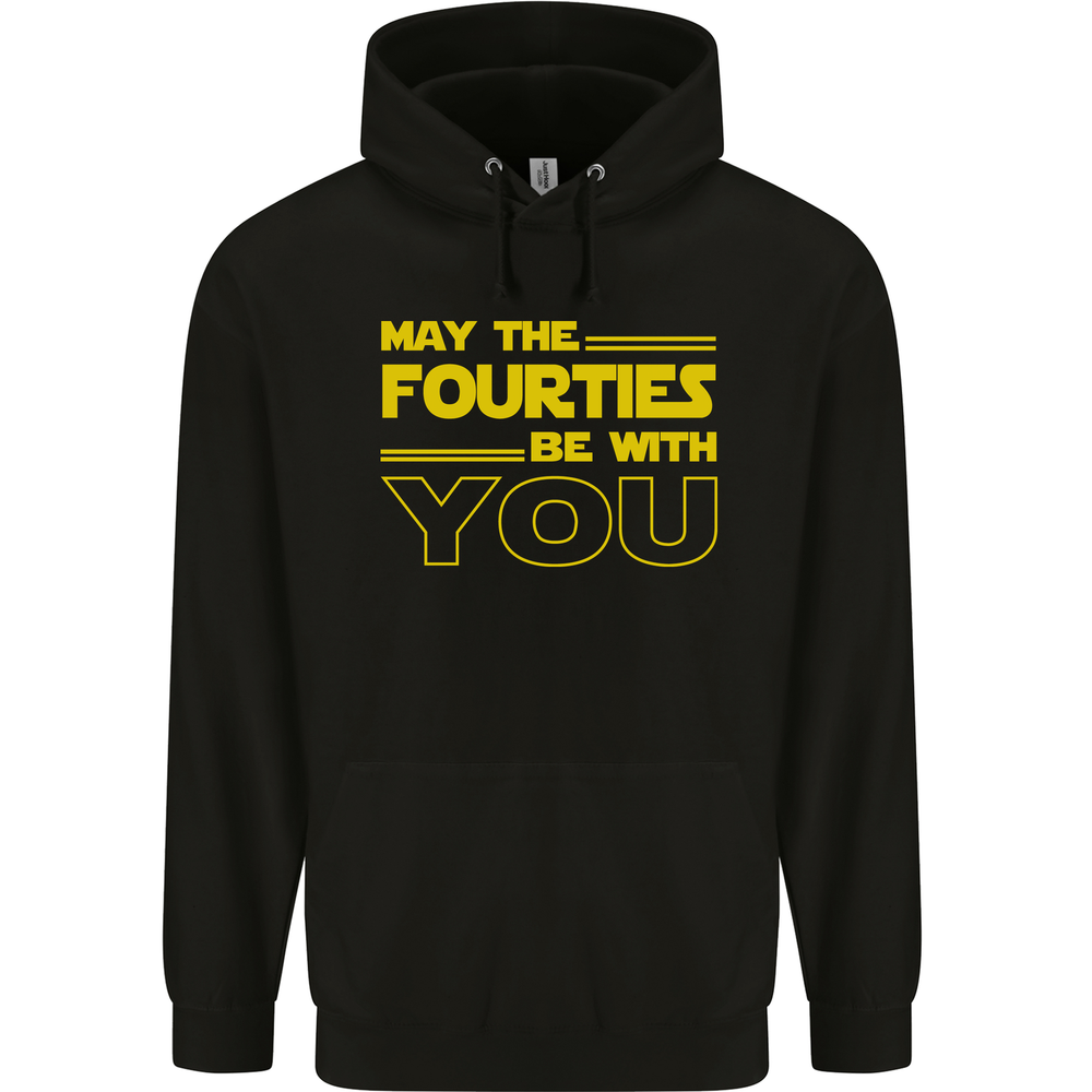May the 40s Fourties Be With You  Sci-Fi Mens 80% Cotton Hoodie
