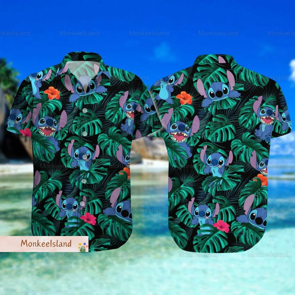 Stitch Tropical 3D Hawaii Shirt All Over Print Father Day Gift Best Price