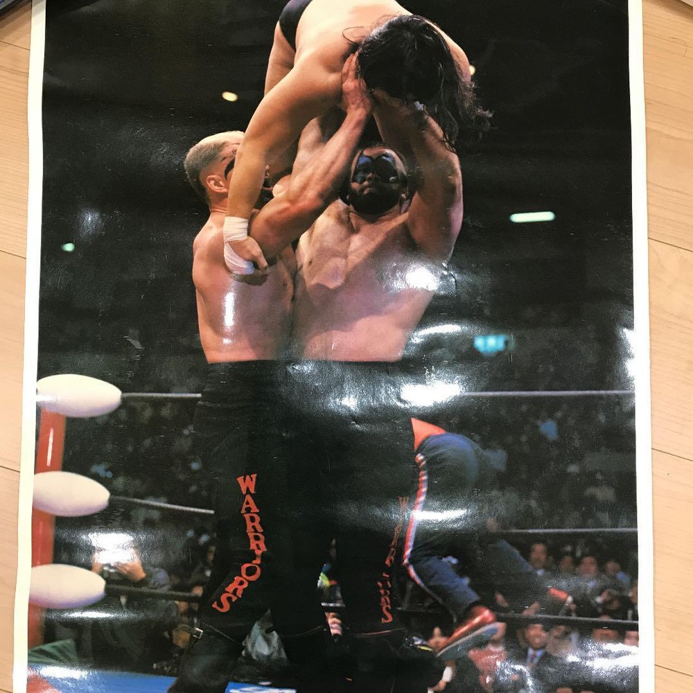 Vintage All Japan Pro wrestling Poster  THE ROAD WARRIORS 80s