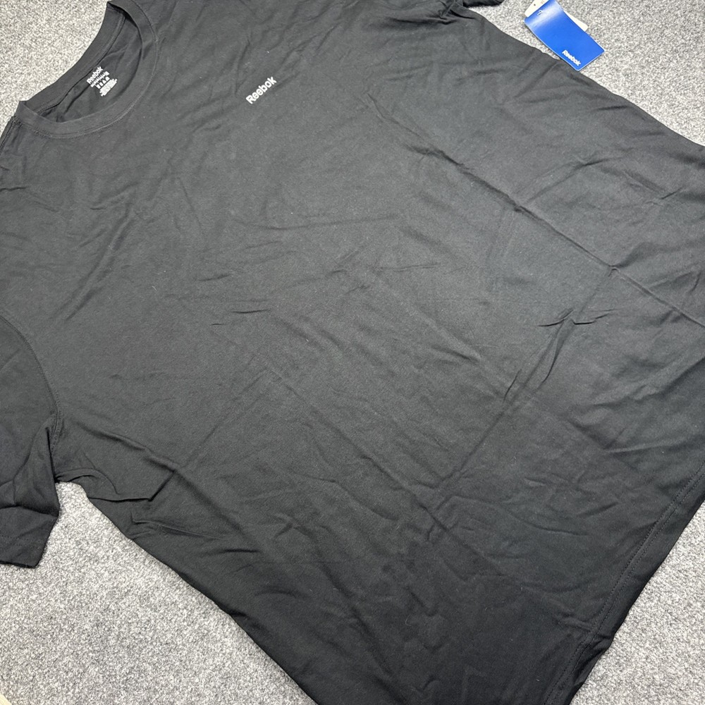 Reebok Men 4xlt Tshirt Black Training Gym Workout Big Tall Crossfit Pickleball