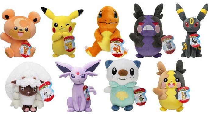 Pokemon Plushie/Toys And Booster Packs Bundle