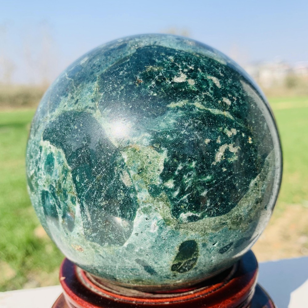 4.34LB Natural Marine Jasper Agate Stone Ball Crystal Gift Crystal Ball