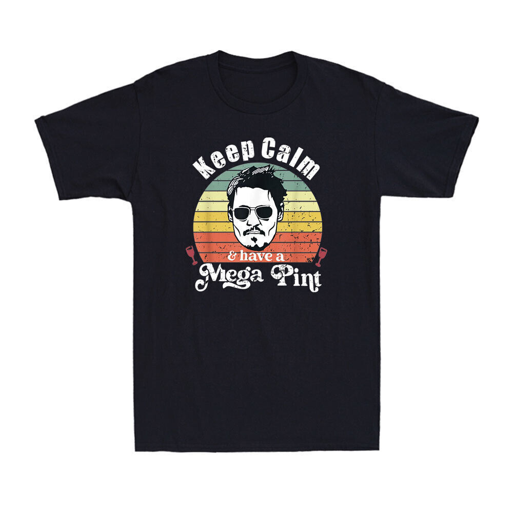 Keep Calm And Have A Mega Pint Tee Funny Quote Gift Vintage Retro Men's T-Shirt