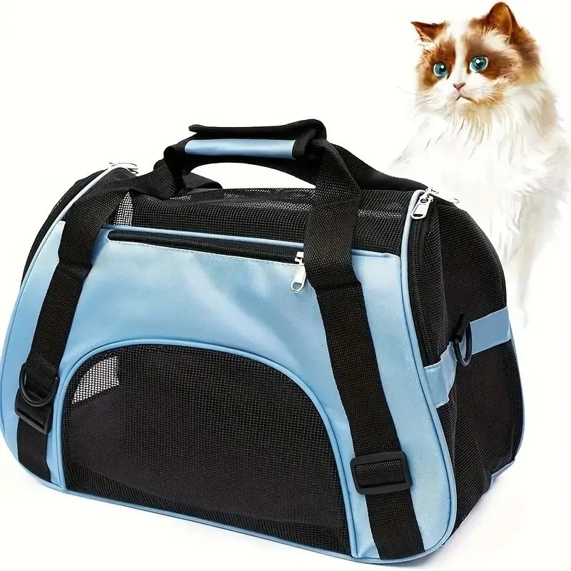 Foldable Portable Pet Carrier Tote for Cats and Small Dogs