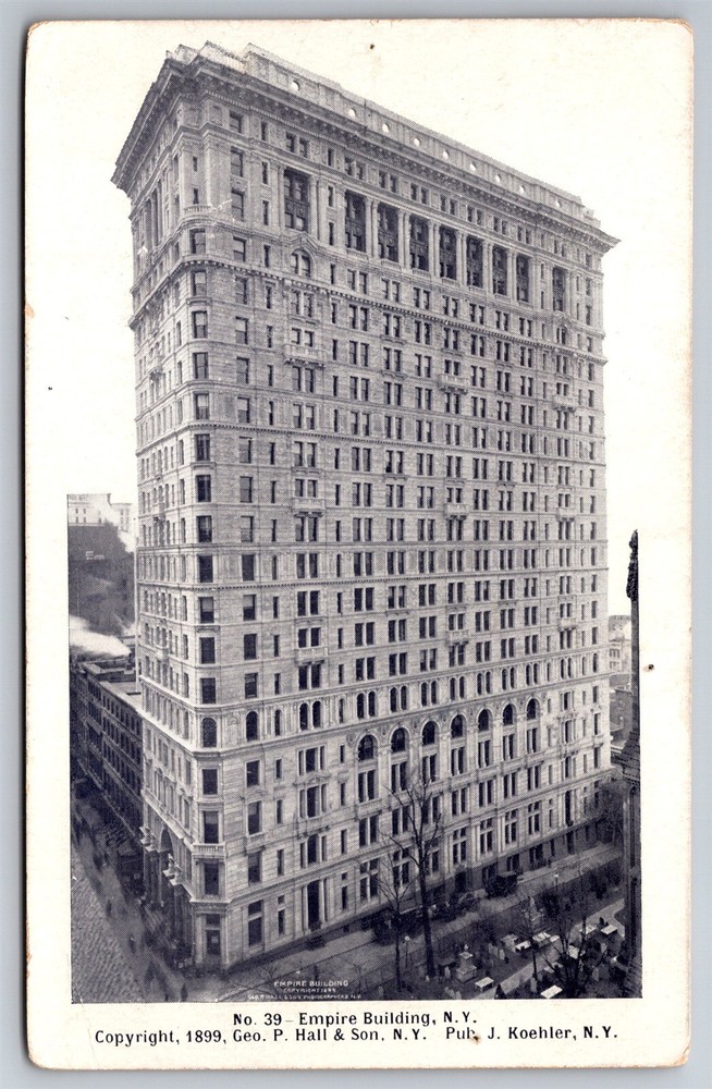Empire Building Birdseye View New York Pre-1907 UDB Postcard AC20