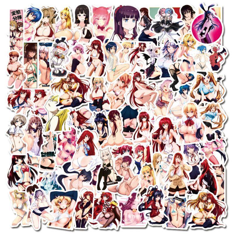 100Pcs Sexy Anime Girls Stickers Bomb Waifu Women Bikini Laptop Vinyl Decals NEW