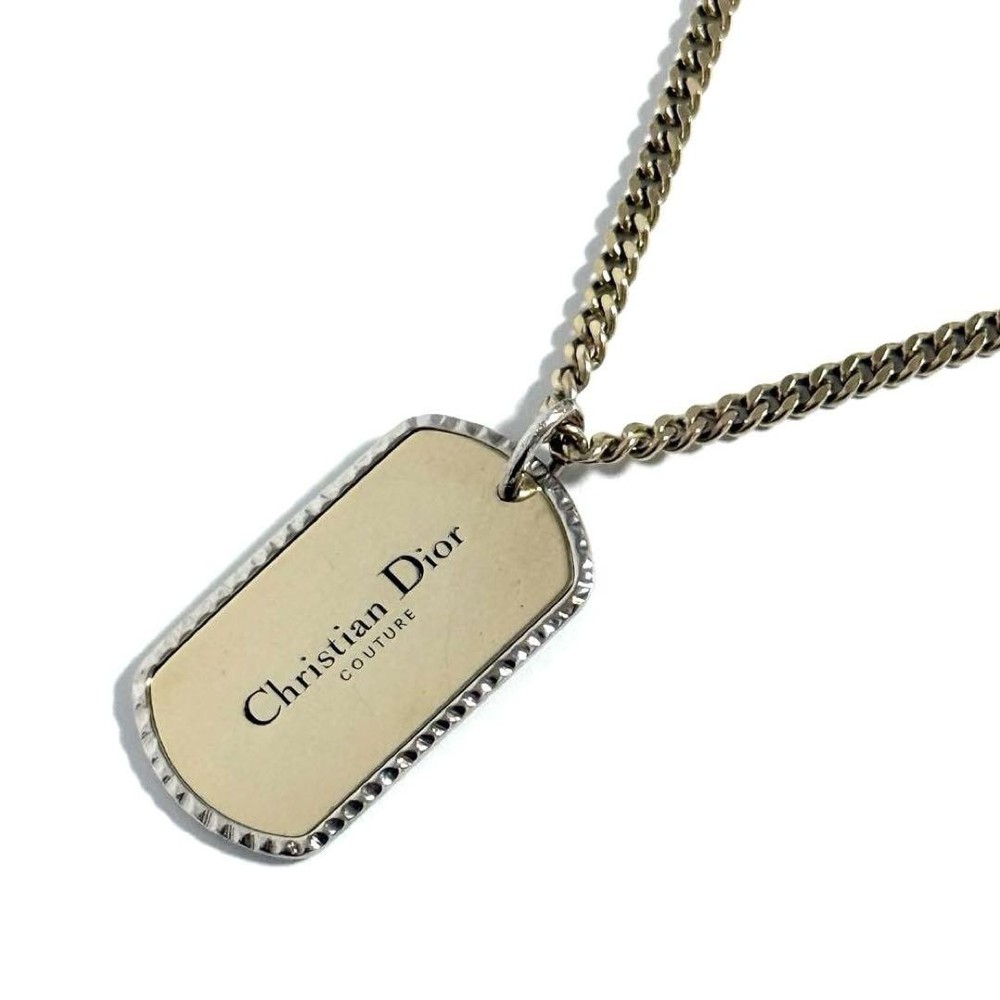 Dior Rare Men's Dog Tag Pendant Necklace in Couture Design