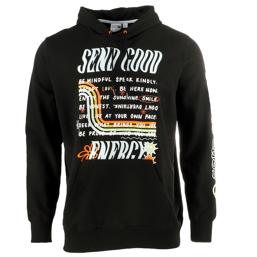 Puma Ppe Good Energy Hoodie Mens Black Casual Outerwear 53571501