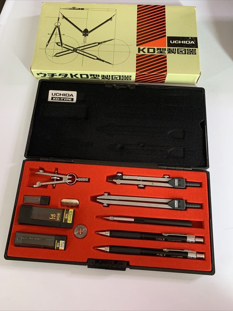 Uchida KD-SE Drafting Set Precision Drawing Instrument Compass Mechanical Pencil