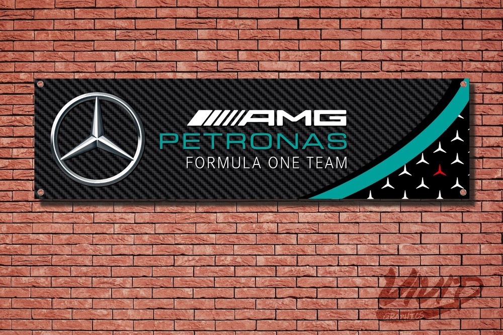 Mercedes F1 Formula 1 Team PVC Garage / Workshop / Wall Banner /Poster LH44 GR63