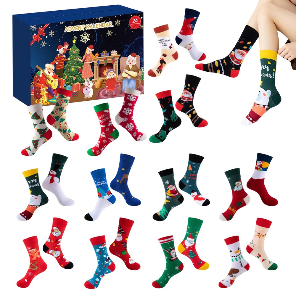 Socks Advent Calendar Christmas Advent Calendar 24 Days Cotton Socks