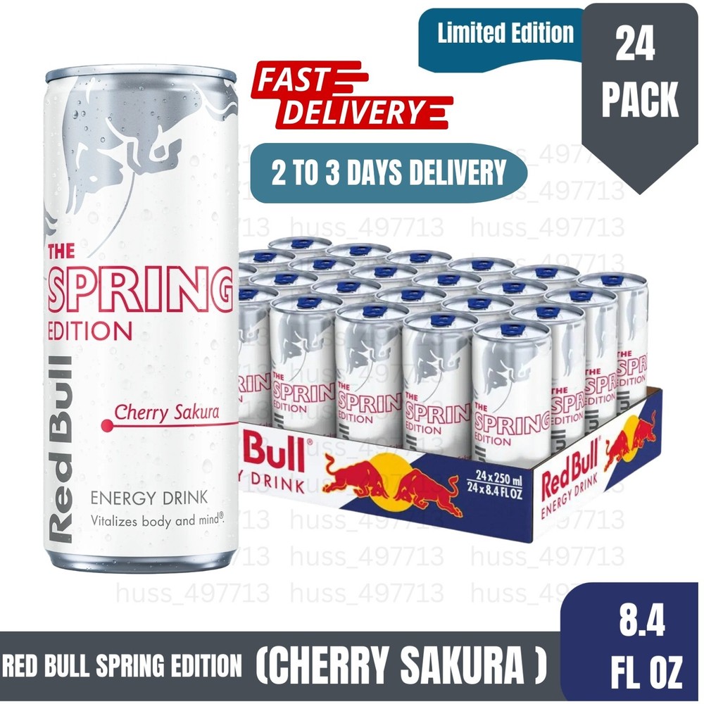 Red Bull Spring Edition Limited Cherry Sakura Energy Drink, 8.4 Fl Oz 24 Pack