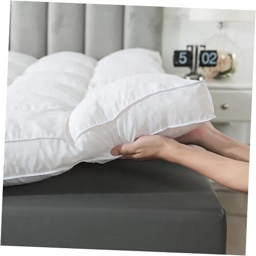 3 Inch Premium Queen Memory Foam Mattress Topper 1700GSM Fluffy White