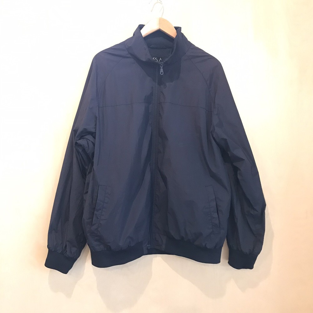 JOS A Banks Mens Navy XXL Lightweight Windbreaker with Interior Pocket for Golf