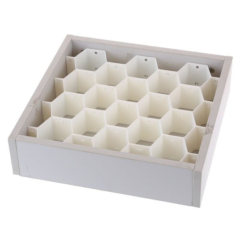 Ybmhome White Honeycomb Plastic Drawer Dividers Set of 8