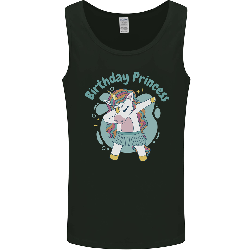 Unicorn Birthday Princess 4th 5th 6th 7th 8th Mens Vest Tank Top