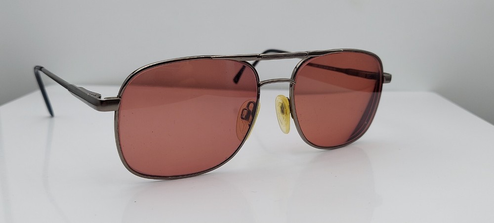 Vintage Kenmark Charlie Gunmetal Pilot Metal Sunglasses Frames Retro Aviator Style Eyewear Frames Only