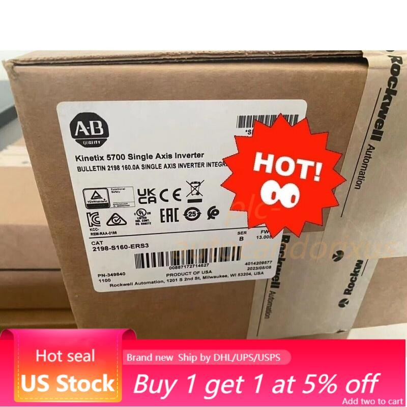 New Sealed 2198-S160-ERS3  Kinetix 5700 Servo Drive Free Shipping US Free Tax