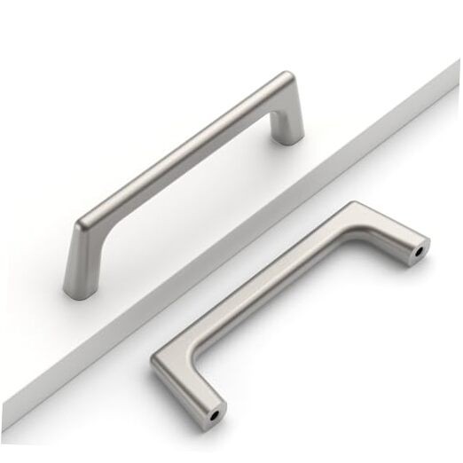10 Pack 3-3/4 Inch Brushed Satin Nickel Cabinet Pulls 96mm Hole Center