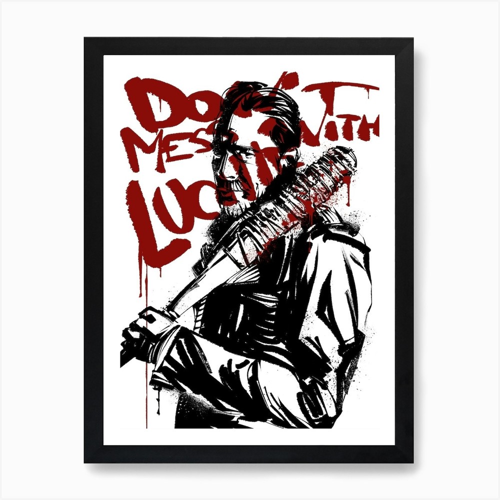 Walking Dead Negan Art Print Framed Wall Art Poster Canvas Print Picture