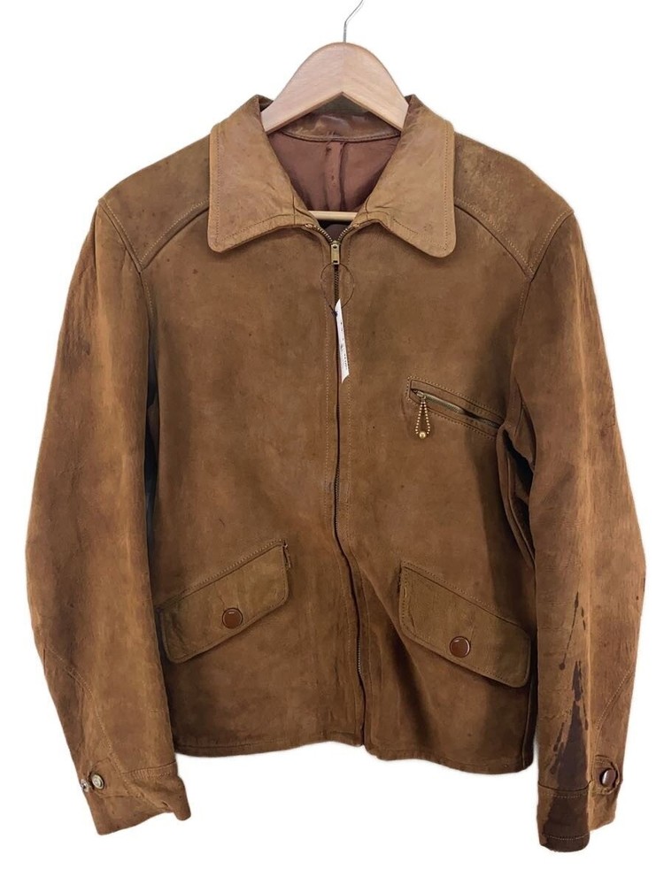 30 40S/Sports Jacket/Leather Jacket Blouson/-/Leather/Cml/Plain 3970
