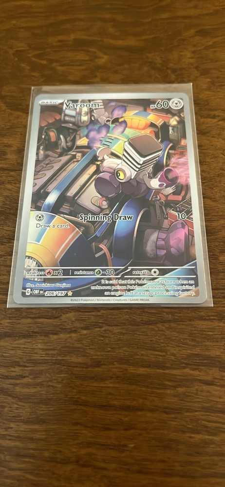 Pokemon TCG Varoom 206/197 Obsidian Flames Holo Rare Illustration Card