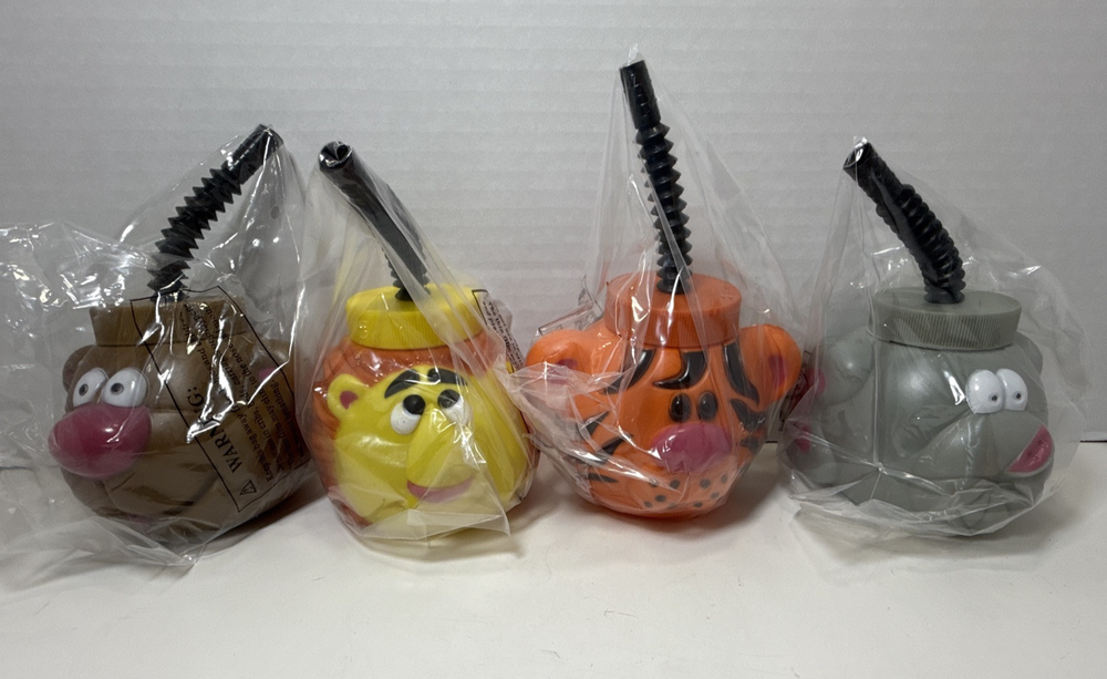 Set of 4 Zoo Animal Reusable BPA-Free 6.5